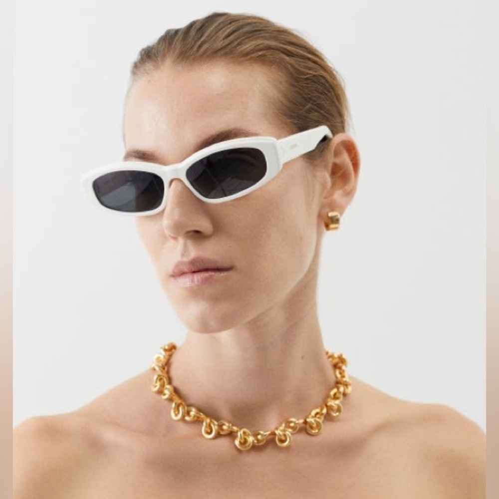 New Without Original Box CELINE EYEWEAR Bold Story oval acetate sunglasses